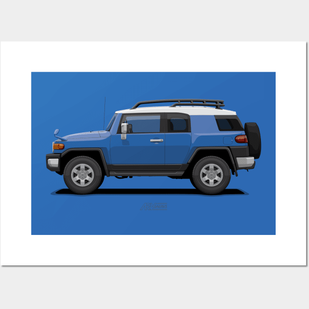 FJ Cruiser Voodoo Blue Wall Art by ARVwerks